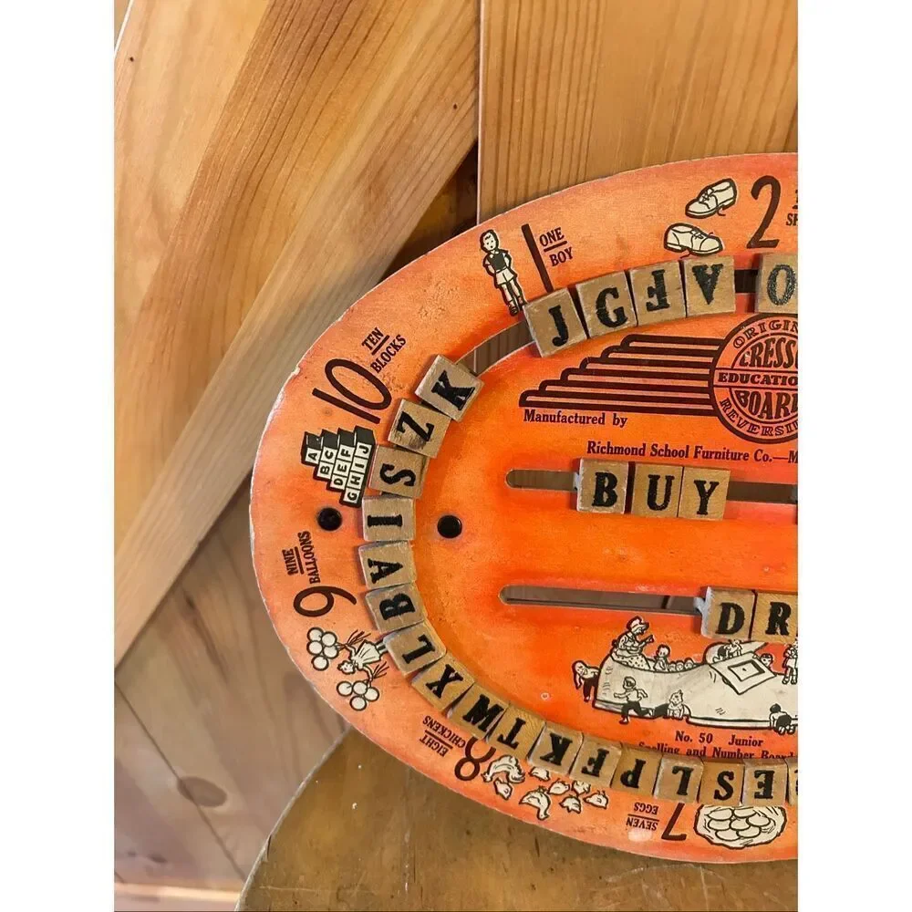 Vintage Original  Cressco Educational Board Reversible No. 50 1940 (5263)